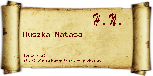 Huszka Natasa névjegykártya